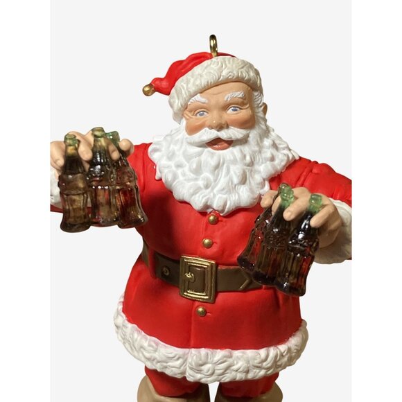 Coca-Cola Santa  Refreshing Gift Hallmark Keepsake Ornament 1995 - Picture 11 of 16